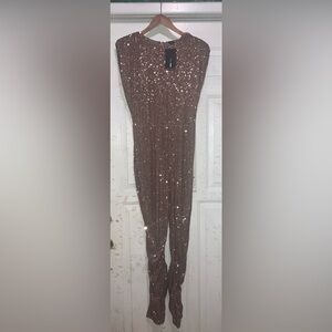 Fashion Nova Women's Sequin Jumpsuit Size XL NWT